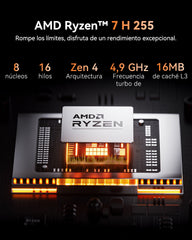 ACEMAGIC W1 AMD Ryzen 7 H 255 Mini PC