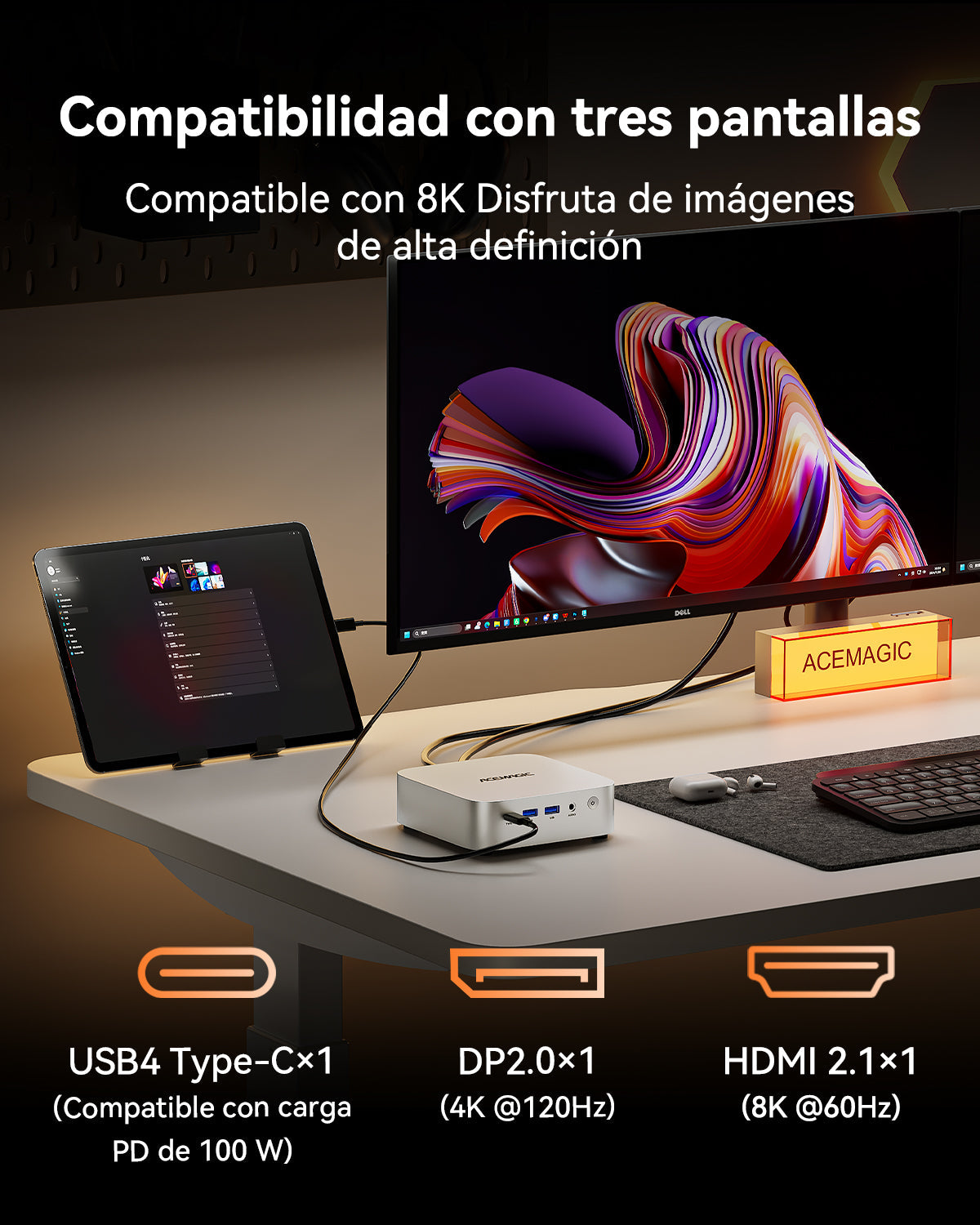 ACEMAGIC W1 AMD Ryzen 7 H 255 Mini PC