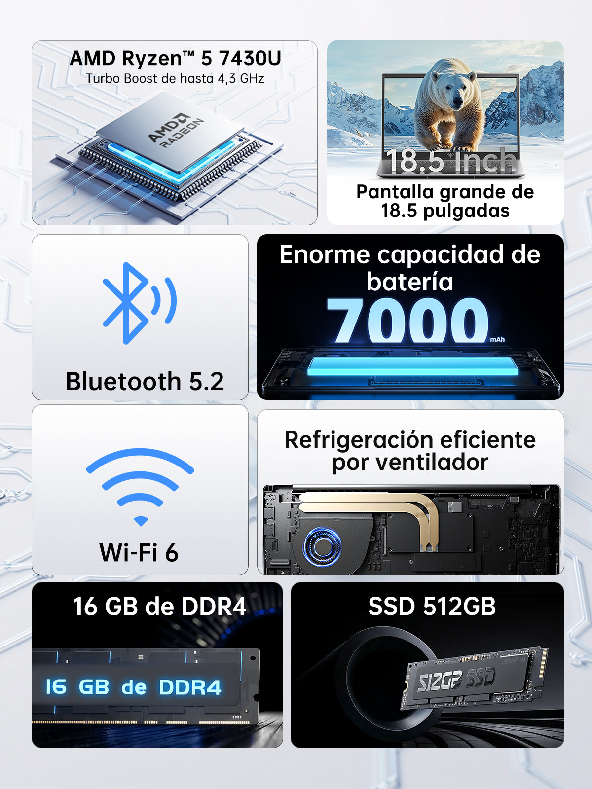 ACEMAGIC ‎AX18 PRO AMD Ryzen™ 5 7430U 18.5" Laptop